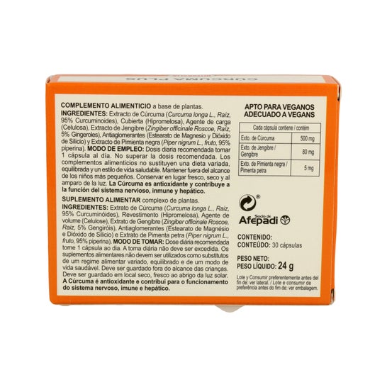 Integralia Curcuma Plus com Pimenta Preta e Gengibre 30Caps