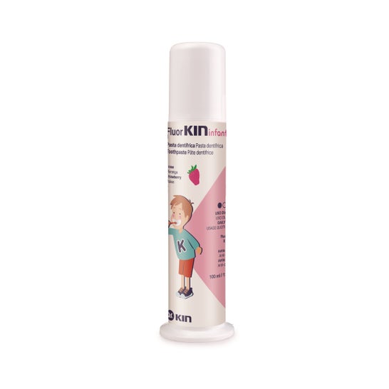 Pasta infantil de morango Fluor-Kin 100ml