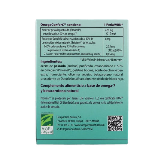 100% Natural Omegaconfort7 60 Perlas