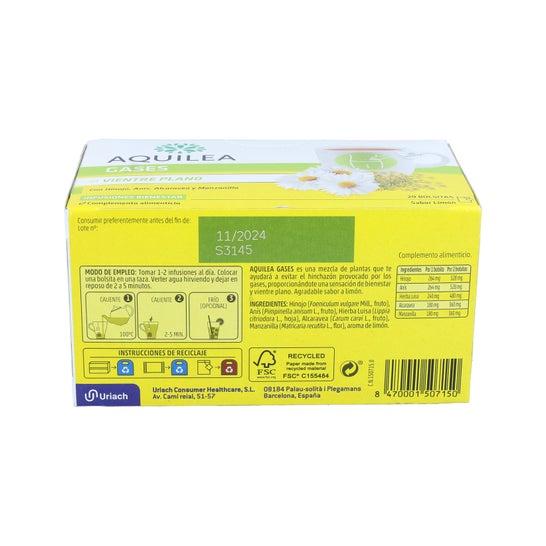 Infusões de Yarrow Gases 20 sachês