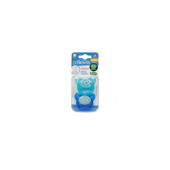 Dr Brown'S Silicone Nighttime Pacifier 6-18 meses 2 peças