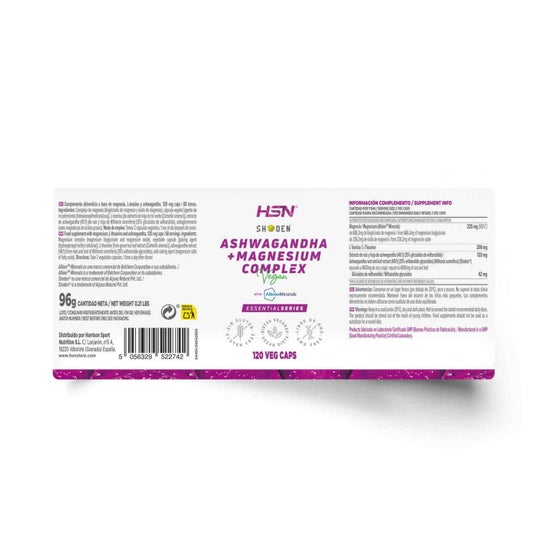 HSN Ashwagandha + Magnesio Complex 120vcaps