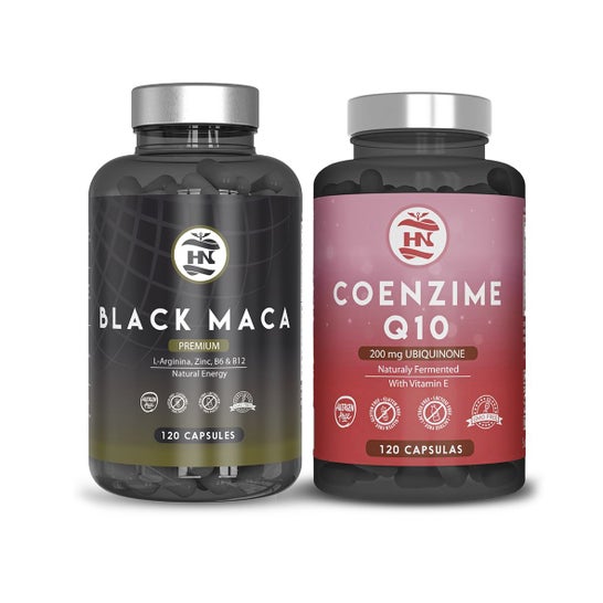 HN Pack Black Maca Premium 120 caps + Coenzima Q10 120 caps