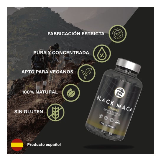 HN Pack Black Maca Premium 120 caps + Coenzima Q10 120 caps