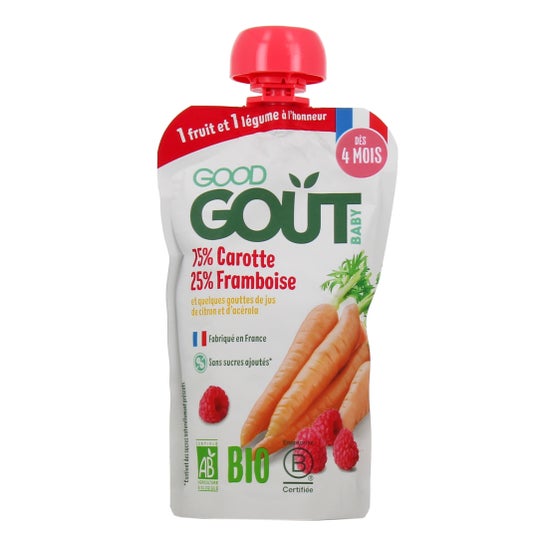 Good Goût Puré de Cenoura e Framboesa Bio 4 Meses 120 g