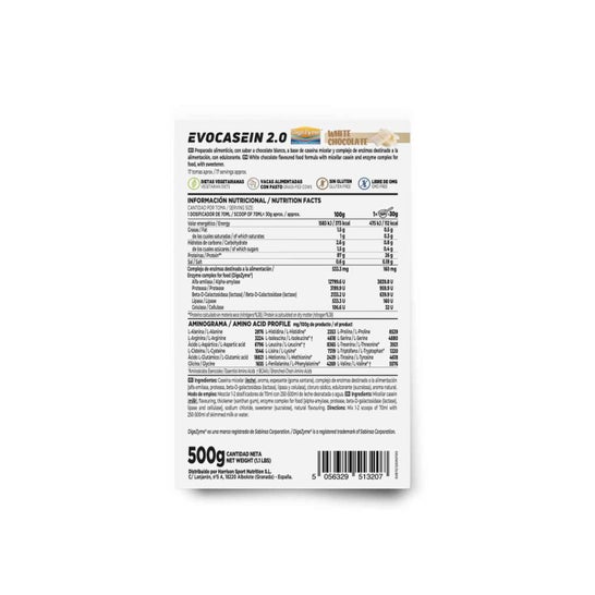 HSN Evocasein 2.0 Caseína Micelar + Digezyme® Chocolate Blanco 500g
