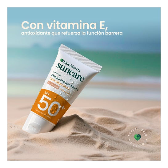 DocMorris Suncare Fotoprotector Crema Facial SPF50+ Con Color 50ml