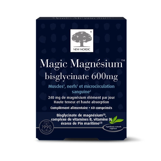 New Nordic Magic Magnésio Bisglicinato 600mg 60comp