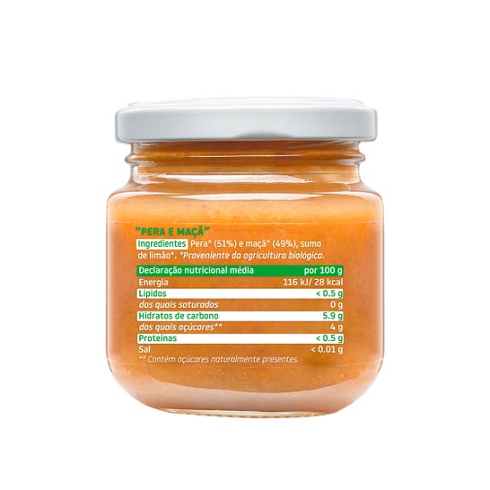 Pêra De Smileat E Frasco De Maçã 100% Ecológico 130g