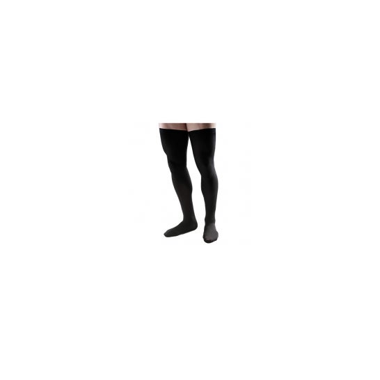Farmalastic médio longo cavaleiro (AF) compressão normal T-pequeno preto 1ud