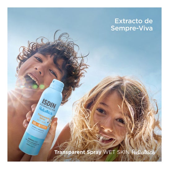 Fotoprotector Pediátrico ISDIN SPF50+ Molhado Transparente 250ml