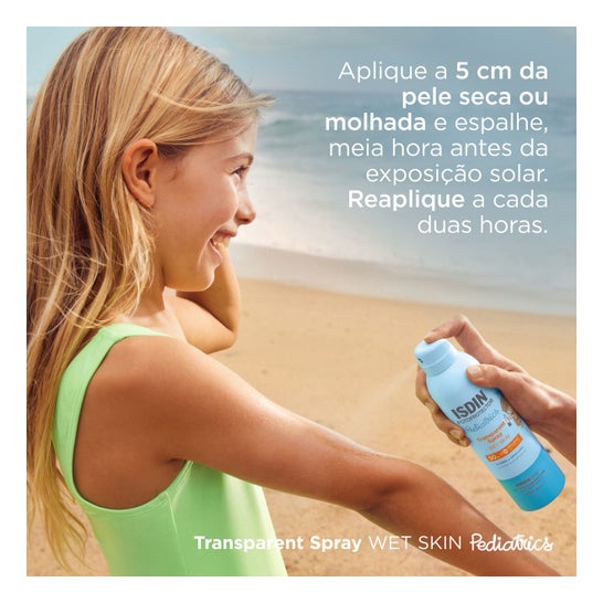 Fotoprotector Pediátrico ISDIN SPF50+ Molhado Transparente 250ml