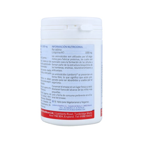 Lamberts L-arginina Hci 1000mg 90 comprimidos