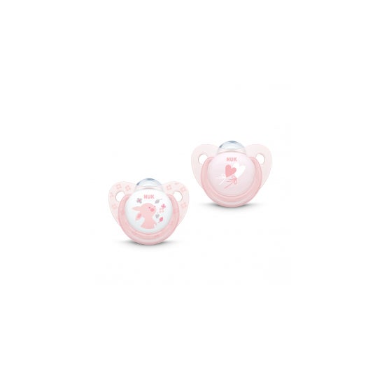 Nuk Baby Rose chupeta tetina de silicone sem anilha 2uds