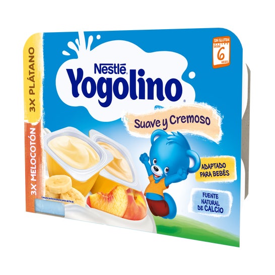 Yogolino Suave y Cremoso Plátano y Melocotón 6x60g