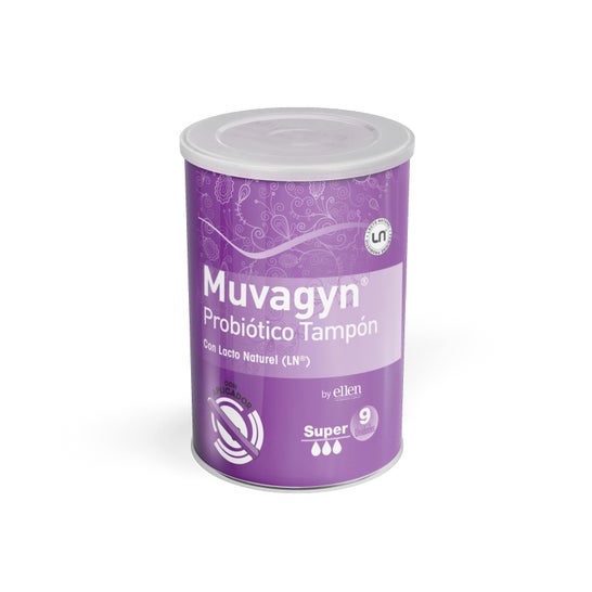 Muvagyn® Probiotic super tampão com aplicador 9 unidades