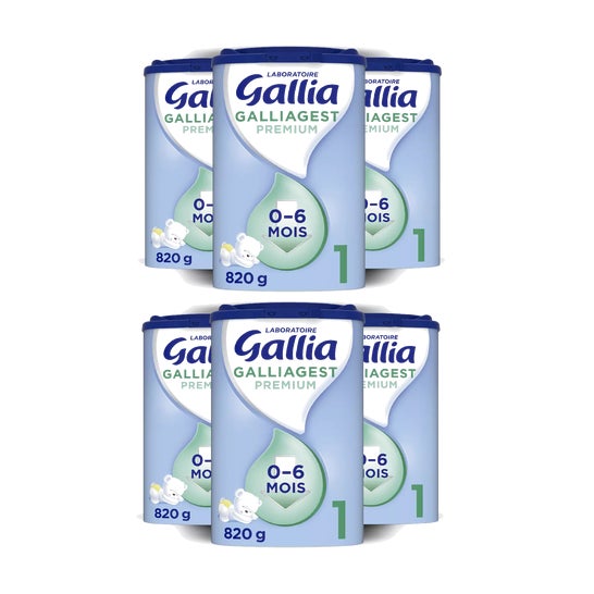 Gallia Galliagest Premium Pack Leite Infantil 1 0-6M 6x820 g