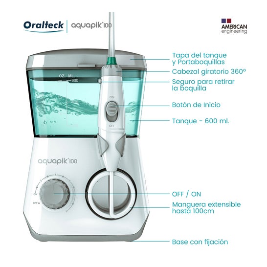 Aquapik 100 Irrigador Dentário e Nasal com 7 Bicos
