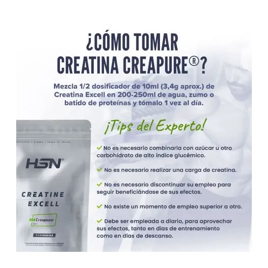 HSN Creatina Excell 100% Creapure® en Polvo 500g