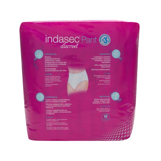 Indasec™ Pant Super tamanho médio 10uds