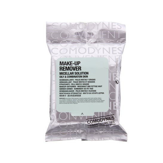 Comodynes Make-Up Remover solução micelar peles mistas e gordura 20uds