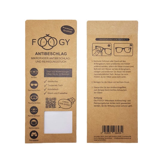 Foogy Microfiber Anti Fogy Glasses 1 pc