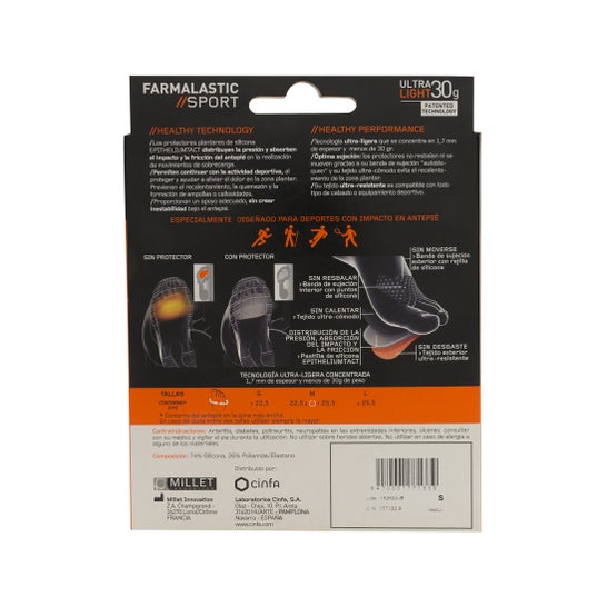 Farmalastic Sport Protectores Plantar T-S 2uds