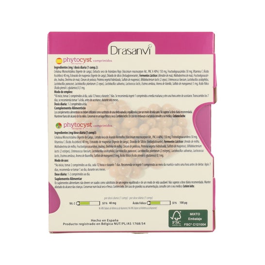 Probiotics do mirtilo de Drasanvi Phytocyst 30 Boné