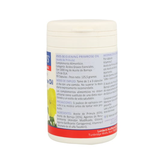 Lamberts Aceite Primula Extra Alta Potencia Con Borraja 1000mg 9 Lamberts,