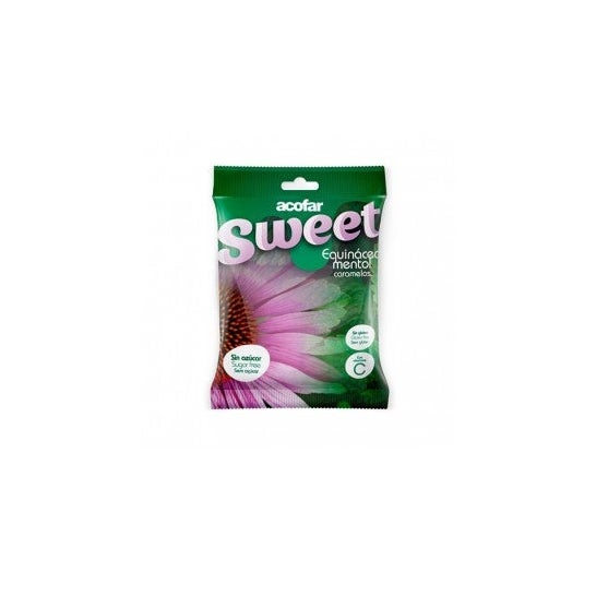 Doces de açúcar Acofarsweet Echinacea Menthol Bag 60 G