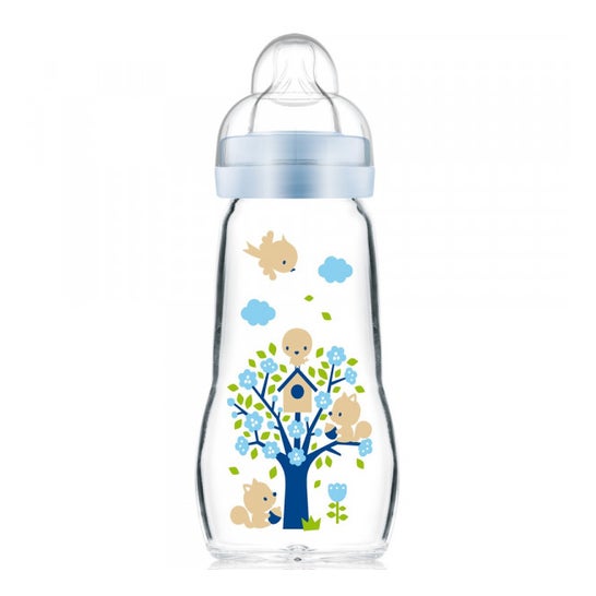 Mam Blue Glass Bottle 2 Meses e + Dbit 2 Garrafa 260 Ml