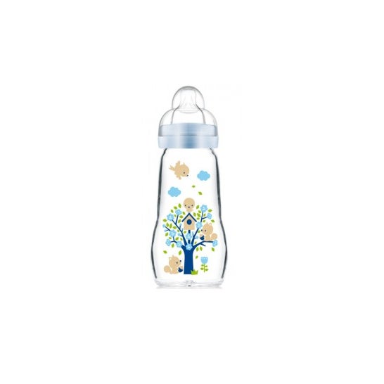 Mam Blue Glass Bottle 2 Meses e + Dbit 2 Garrafa 260 Ml
