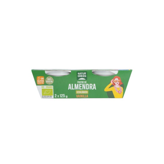 Sobremesa de Amêndoa e Baunilha Orgânica Naturgreen (2x125 G)