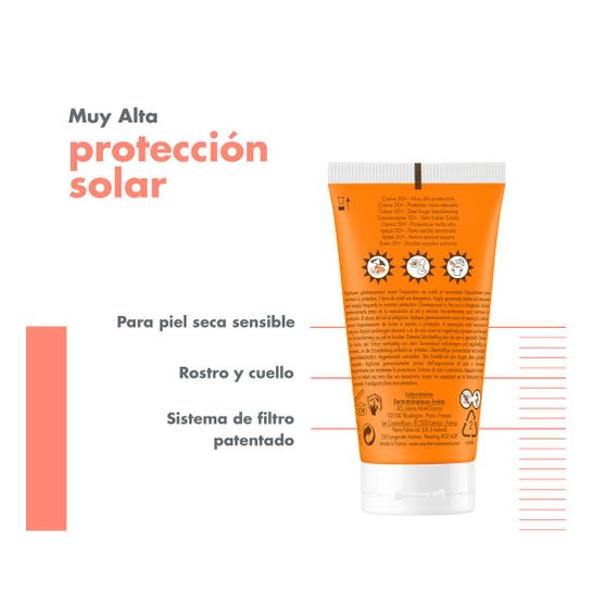 Avène Solar Creme Peles Sensíveis SPF50+ 50ml