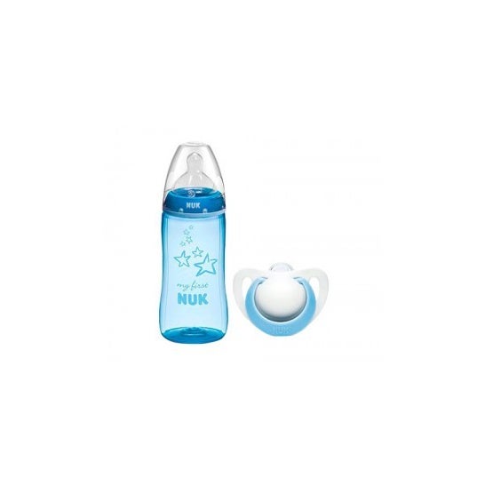 Nuk My First Nuk Biberon + Chupeta 0-6m Azul