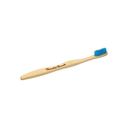 Escova de dentes adulto bambu azul médio