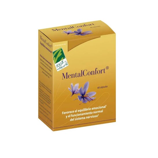 100% Natural MentalComfort 60 cápsulas vegetais 100% Natural MentalComfort 60 cápsulas vegetais