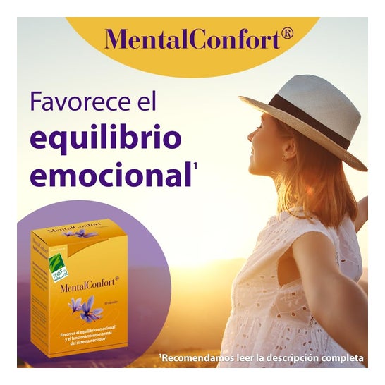 100% Natural MentalComfort 60 cápsulas vegetais 100% Natural MentalComfort 60 cápsulas vegetais
