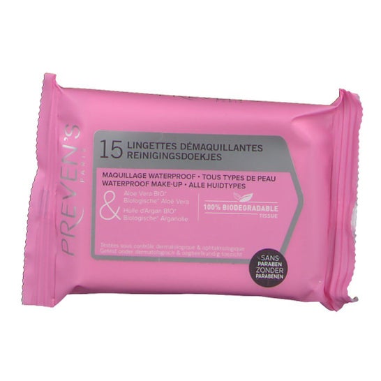 Preven's Makeup Wipes Refil de 15 toalhetes