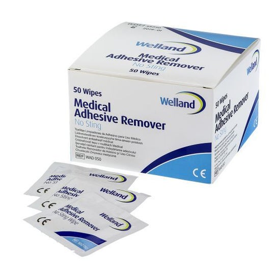 Welland Adhesive Remover Ostomia 50 Toallitas Limpiadoras
