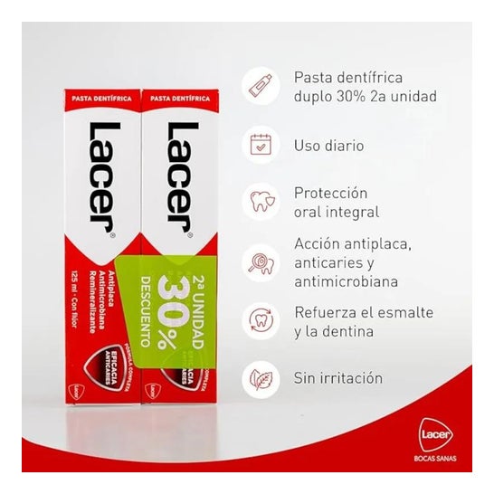 Creme Dental com Fluoreto de Lacer 2x125ml Creme Dental com Fluoreto de Lacer 2x125ml