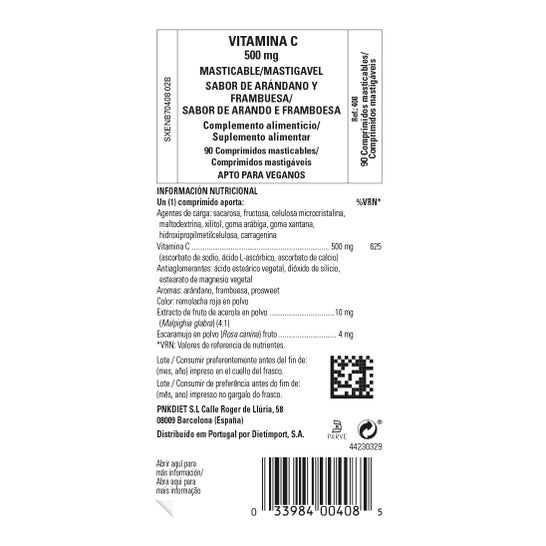 Solgar Vitamina C 500mg Raspberry 90 Compr
