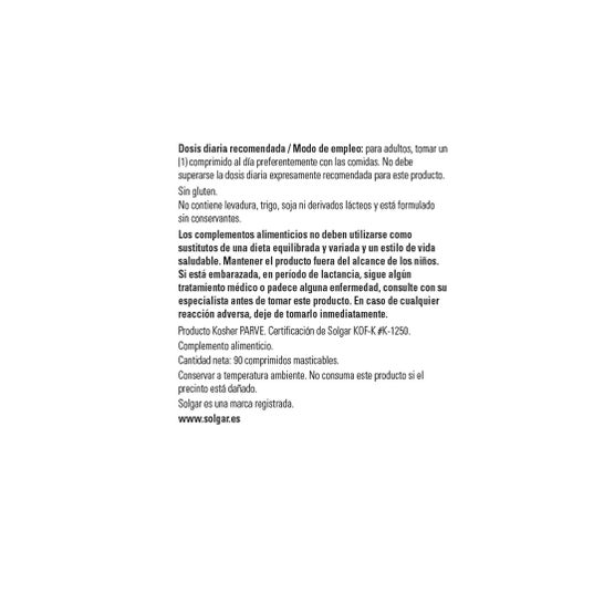 Solgar Vitamina C 500mg Raspberry 90 Compr