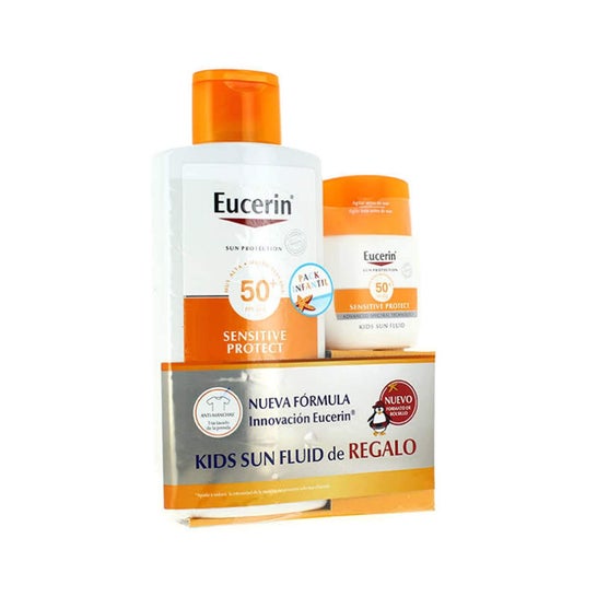 Eucerin Pack Kids Sensitive Protect SPF50+ Loção + Fluido