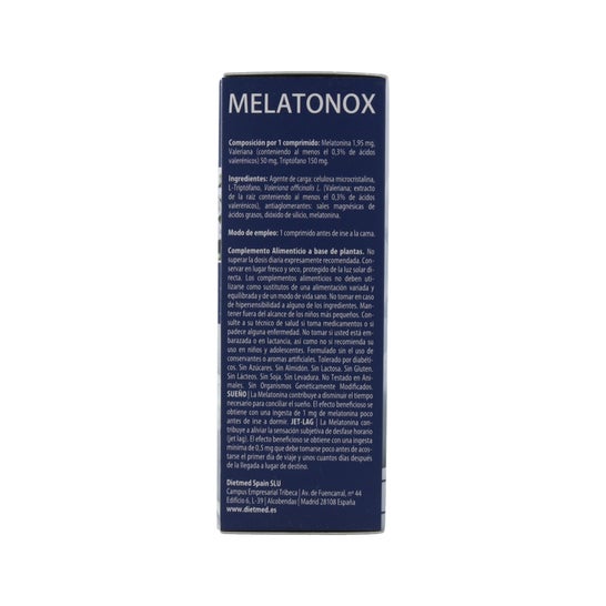 DietMed Melatonox Melatonina Melatonina Valeriana &amp; Triptófano 60comp