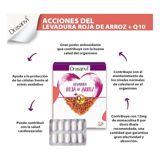 Drasanvi Levadura Roja de Arroz + Q10 30caps Drasanvi Levadura Roja de Arroz + Q10 30caps