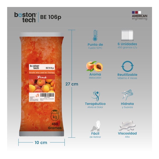 Boston Tech Cera Parafina Pura Melocotón 3000g