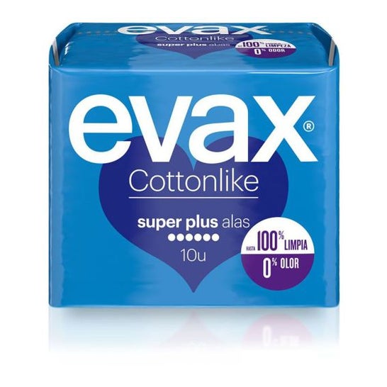 Evax Cottonlike Superplus pensos higiénicos com abas 10uds