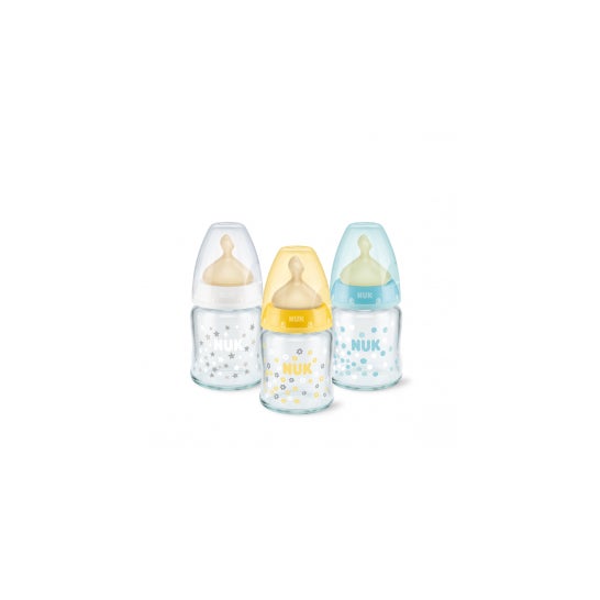 Nuk mamadeira látex bico grande boca Tamanho de vidro 1 125ml