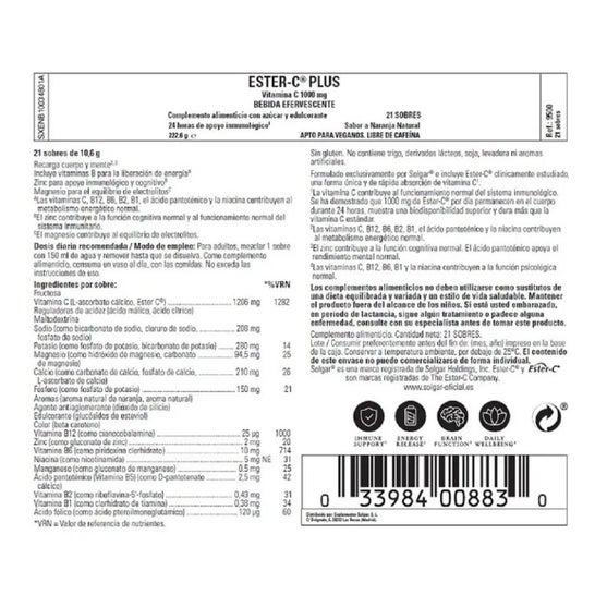 Solgar Ester-C Plus 21uds Solgar Ester-C Plus 21uds
